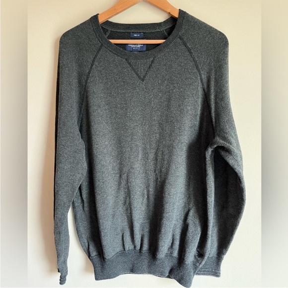 American Eagle Outfitters Other - American Eagle Outfitters Prep Fit Knit Grey Sweater Size Large 100% Cotton